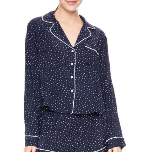 Rails Navy Mini Heart Pajama Top - Picture 1 of 6